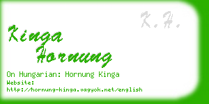 kinga hornung business card